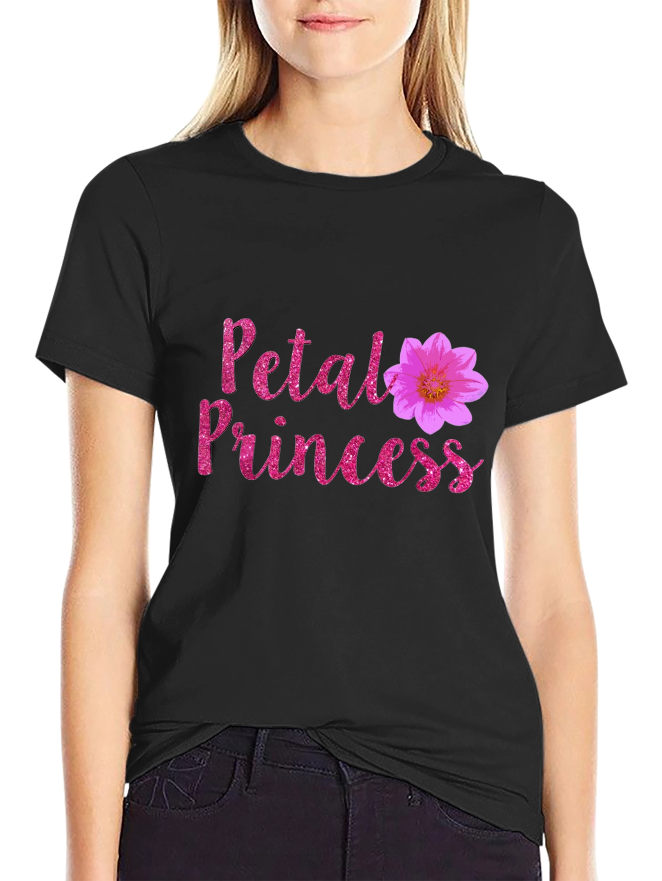 Petal Princess Black T-Shirt
