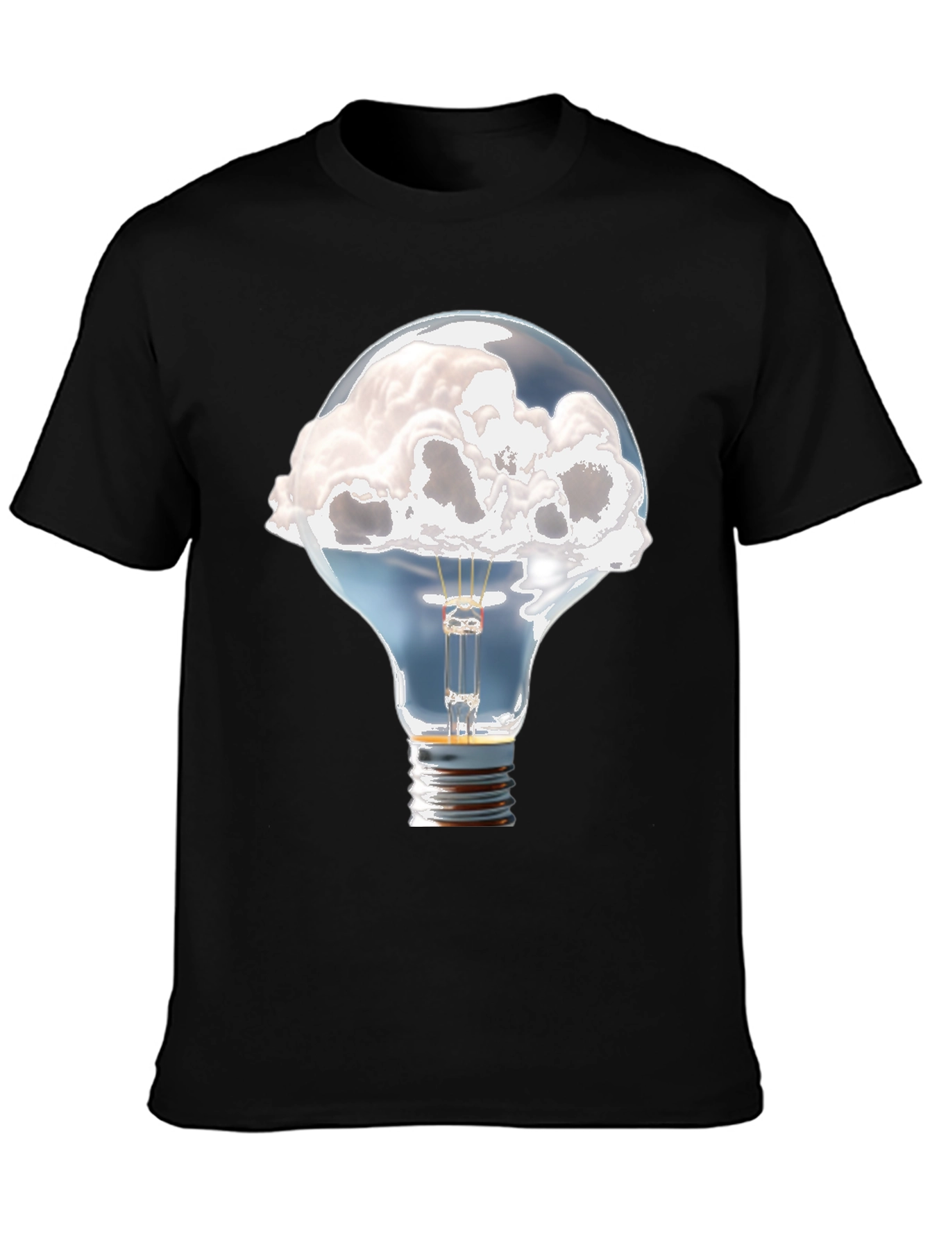 Cloud Idea Light Bulb Graphic Tee