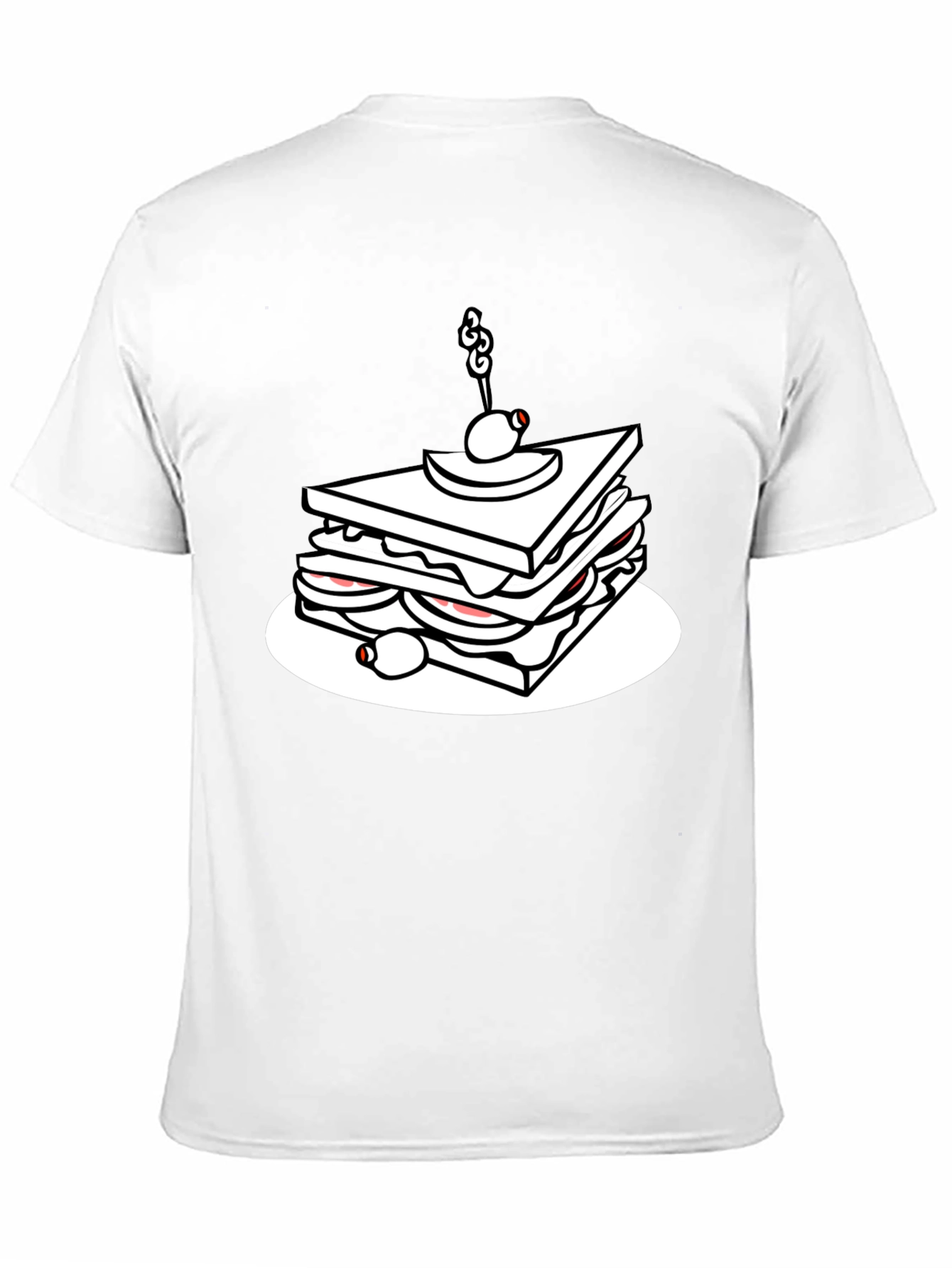 Sandwich Graphic Black T-Shirt - Casual Tee