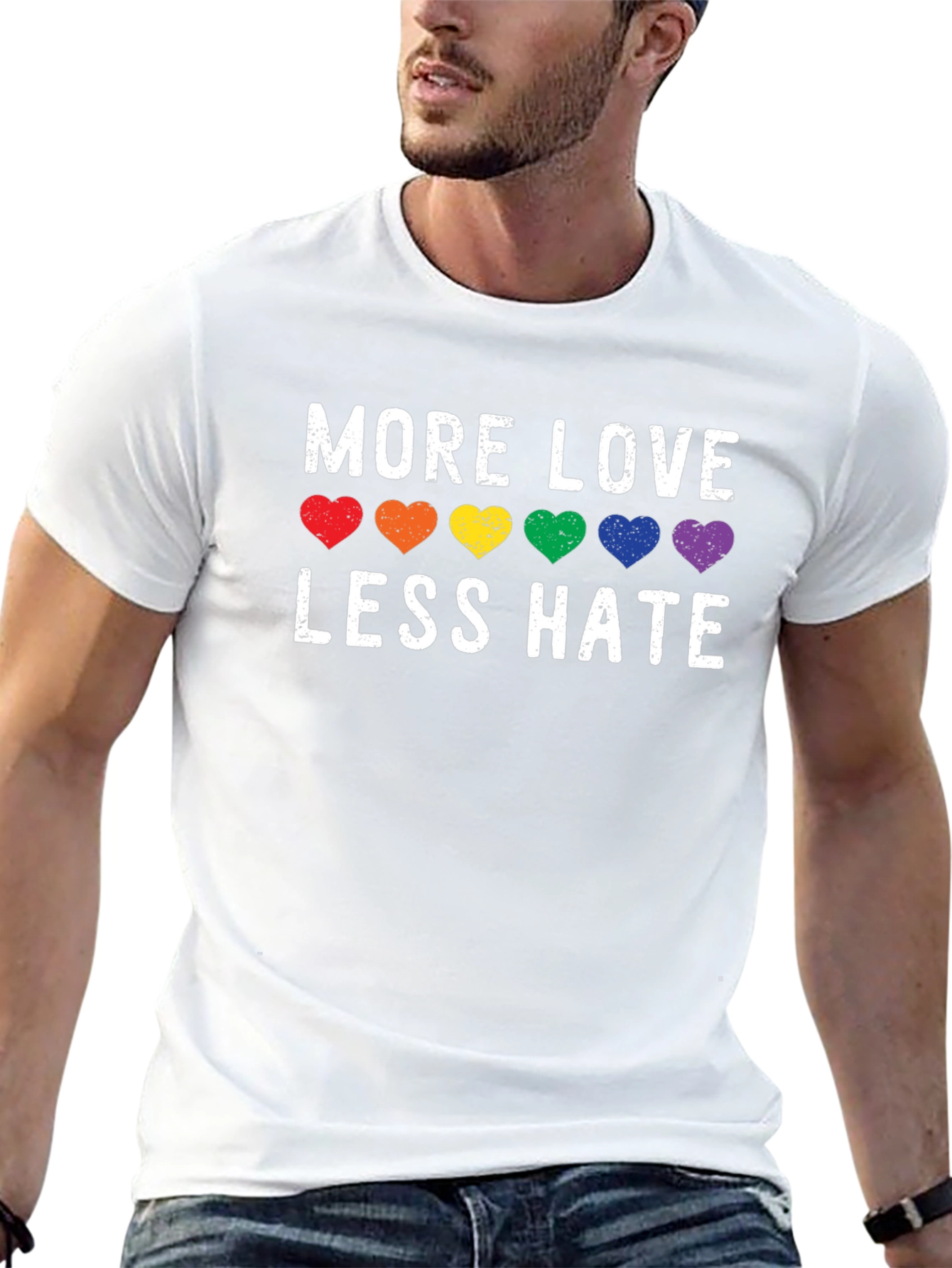 More Love Less Hate LGBT Pride T-Shirt