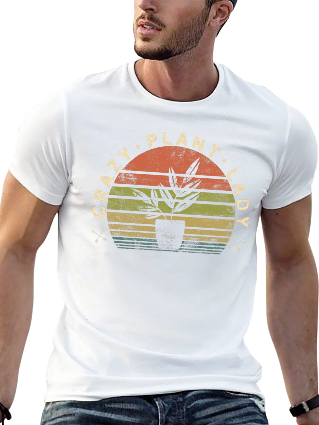 Crazy Plant Lady T-Shirt - Retro Style