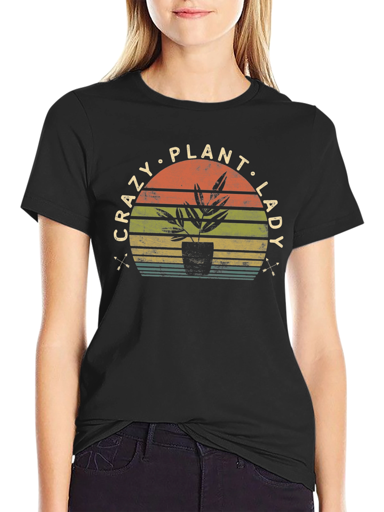 Crazy Plant Lady T-Shirt - Retro Style