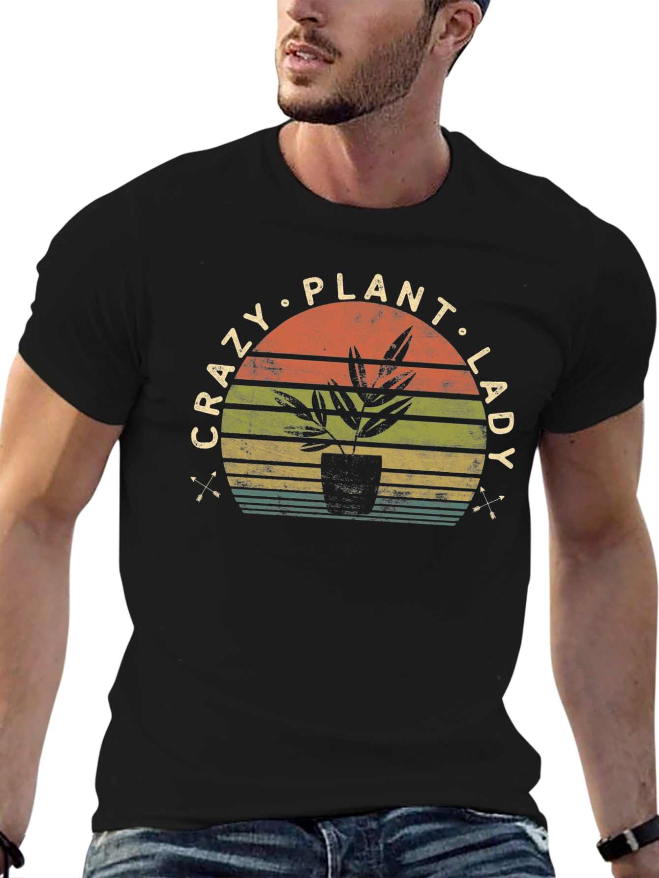 Crazy Plant Lady T-Shirt - Retro Style