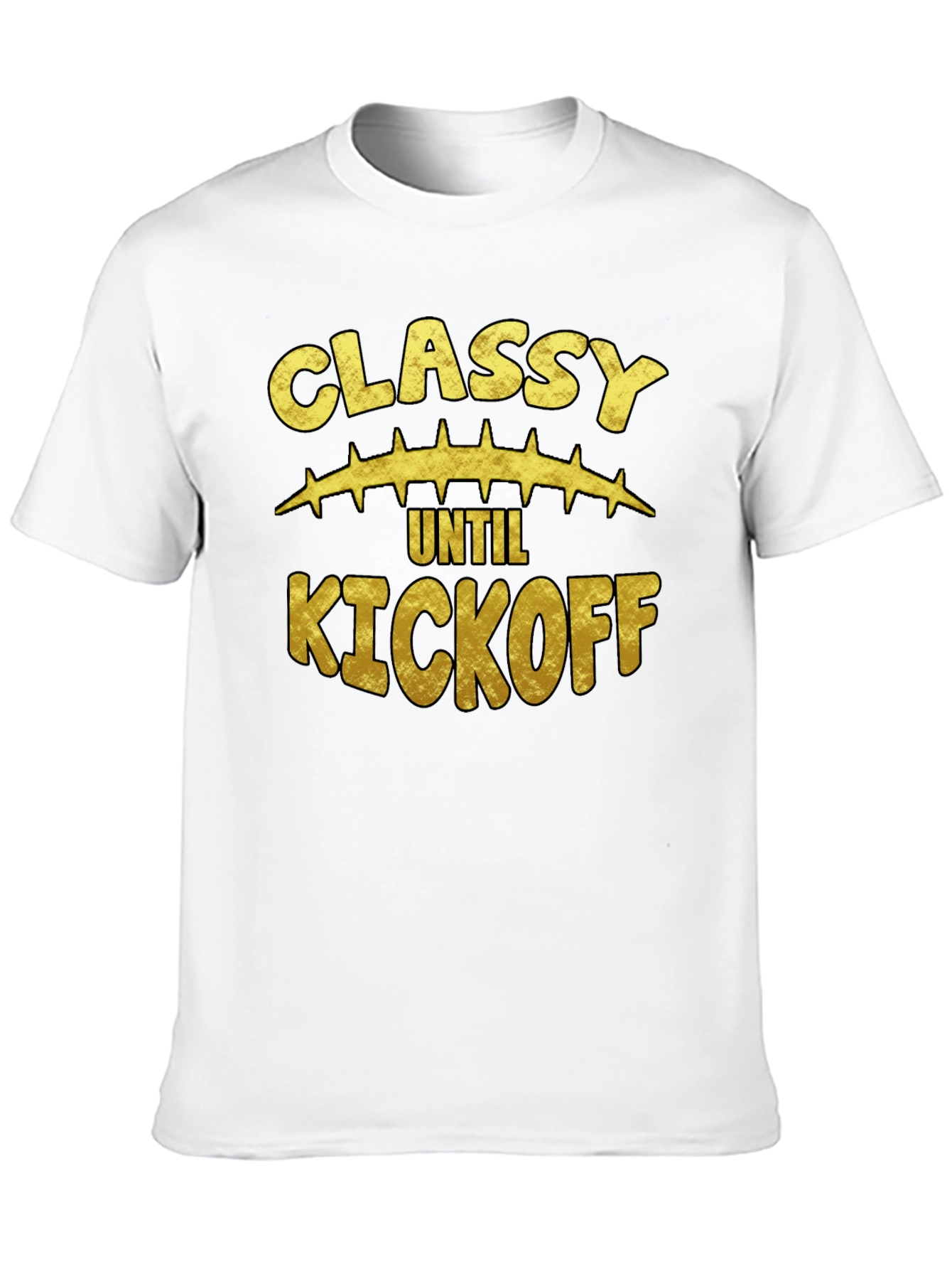 Classy Until Kickoff Black Graphic T-Shirt