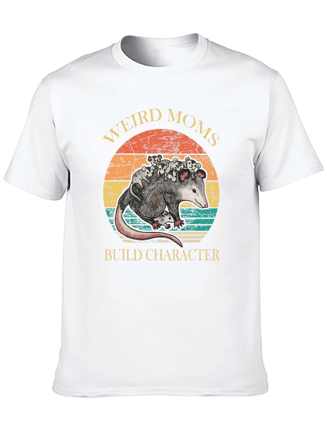 Weird Moms Build Character Opossum Graphic Tee