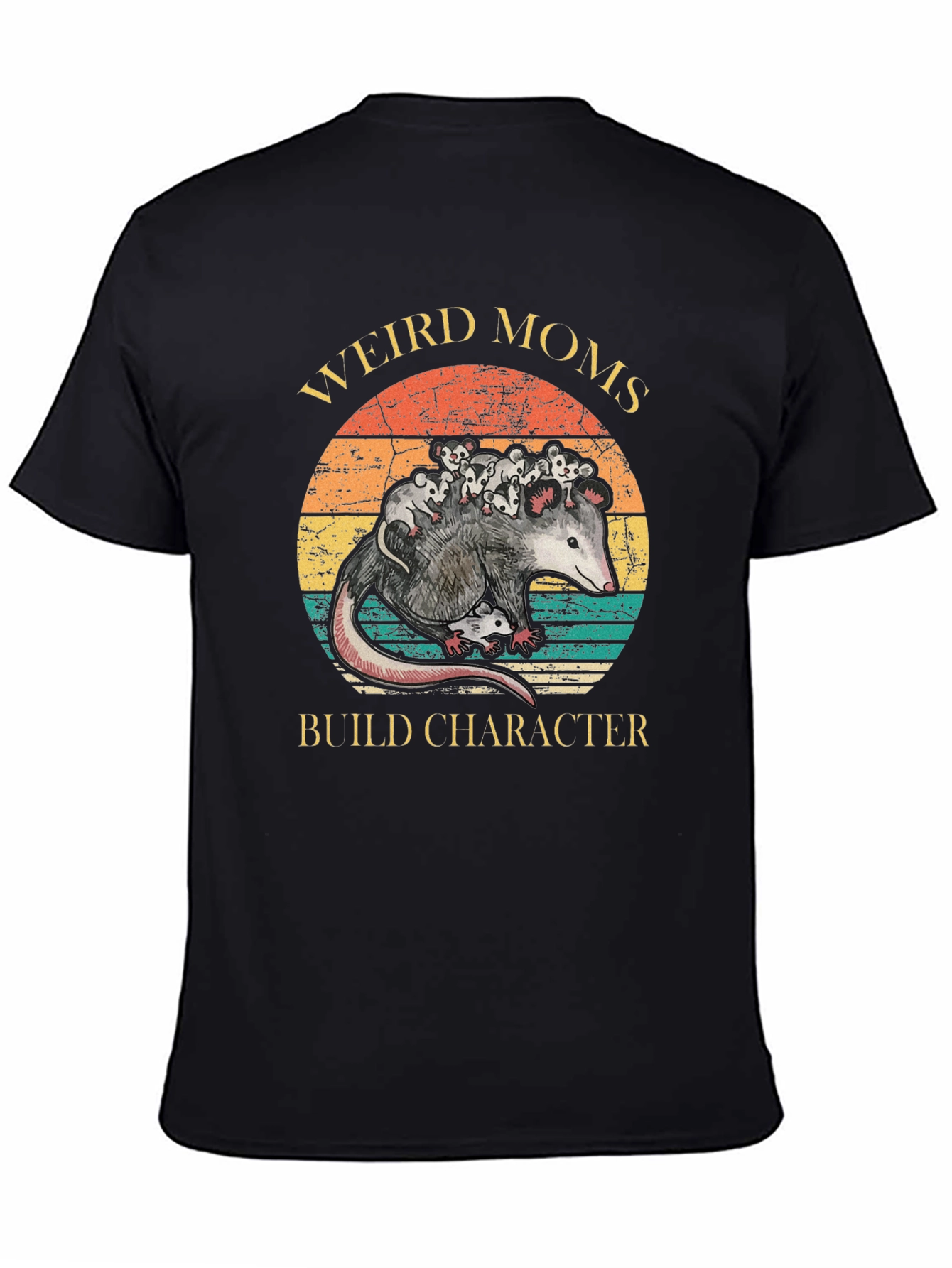 Weird Moms Build Character Opossum Graphic Tee