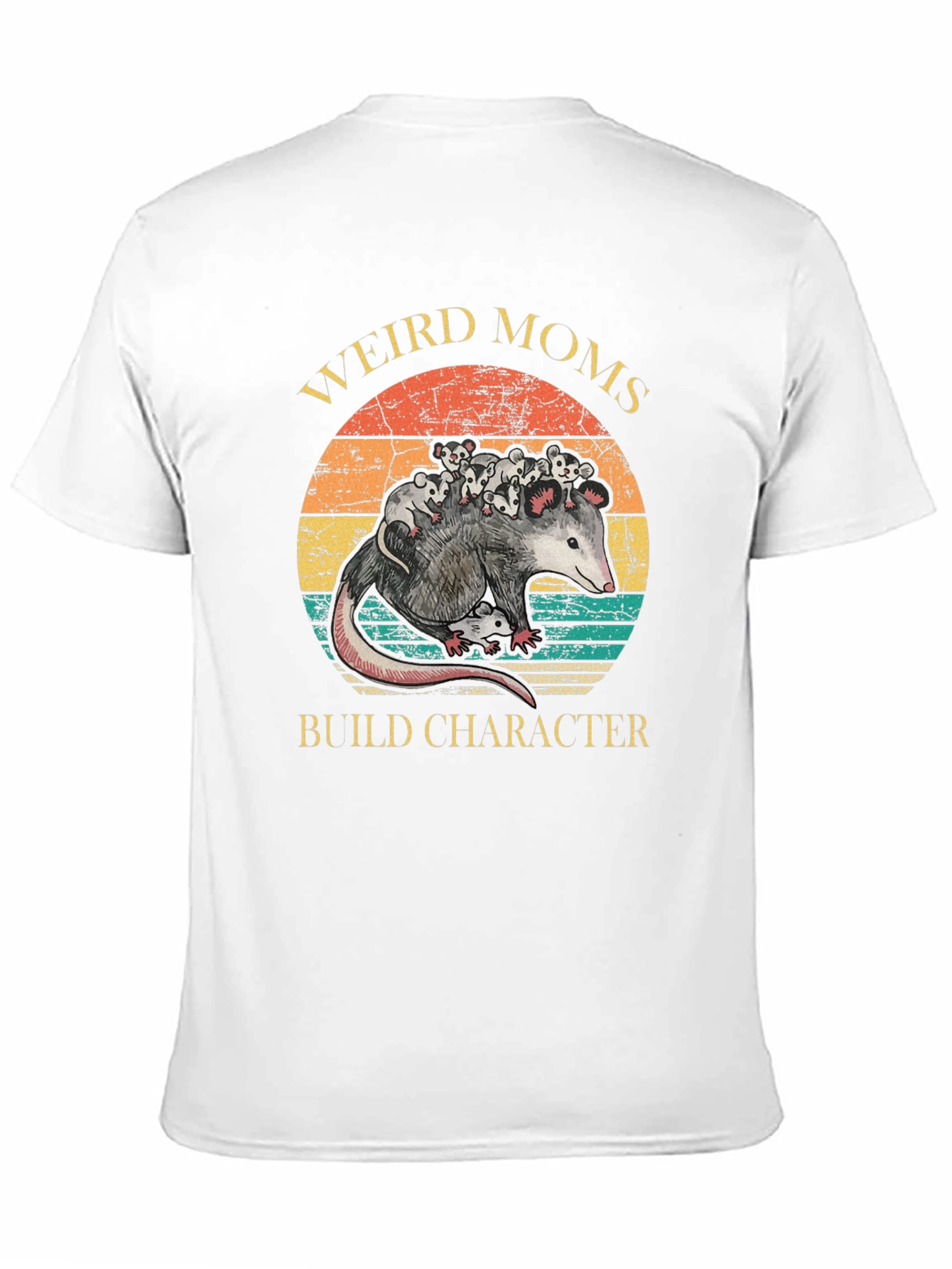 Weird Moms Build Character Opossum Graphic Tee