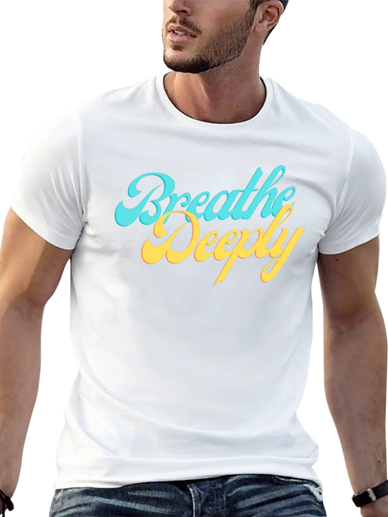 Breathe Deeply Graphic Tee - Comfort Fit