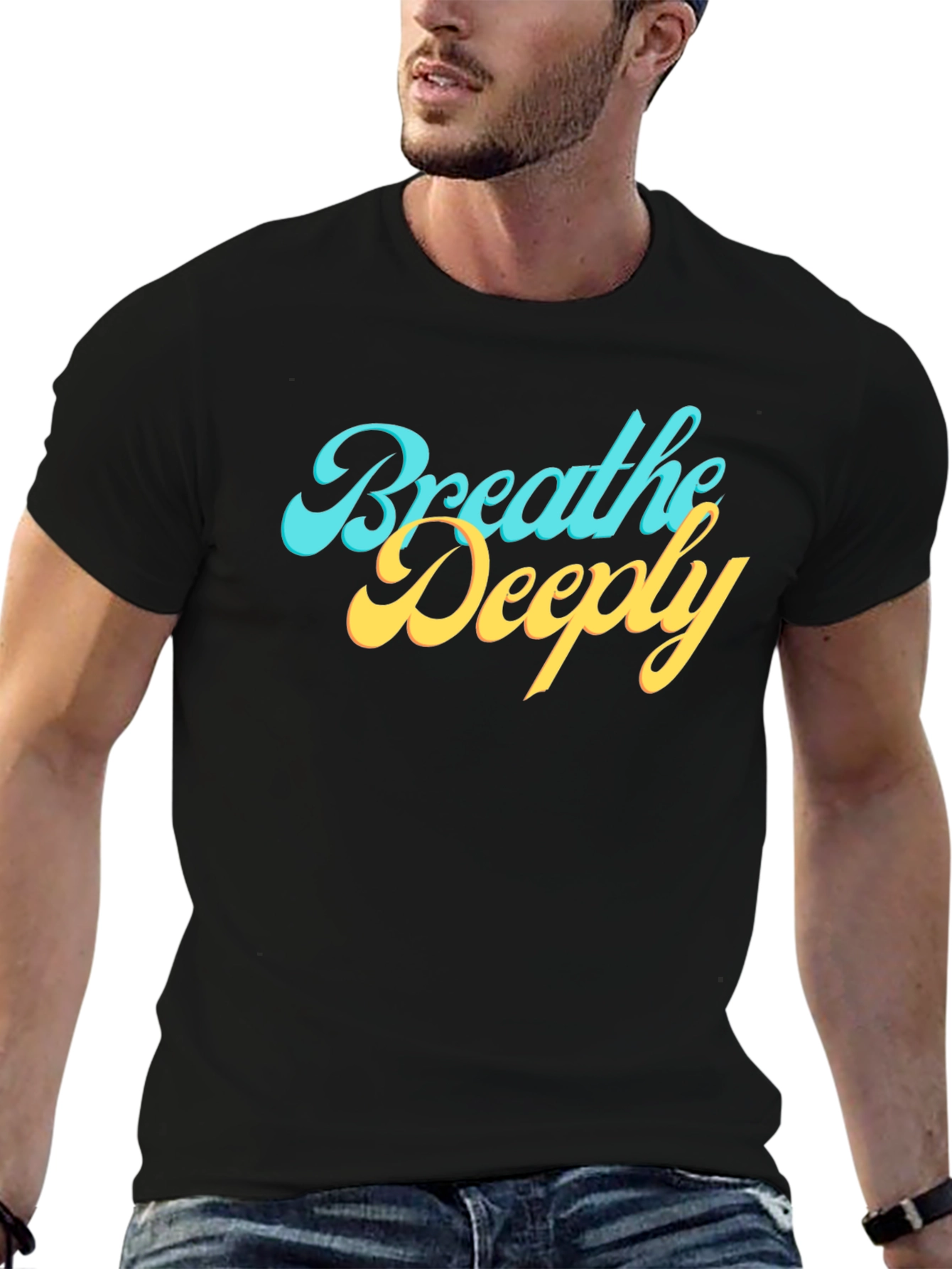 Breathe Deeply Graphic Tee - Comfort Fit