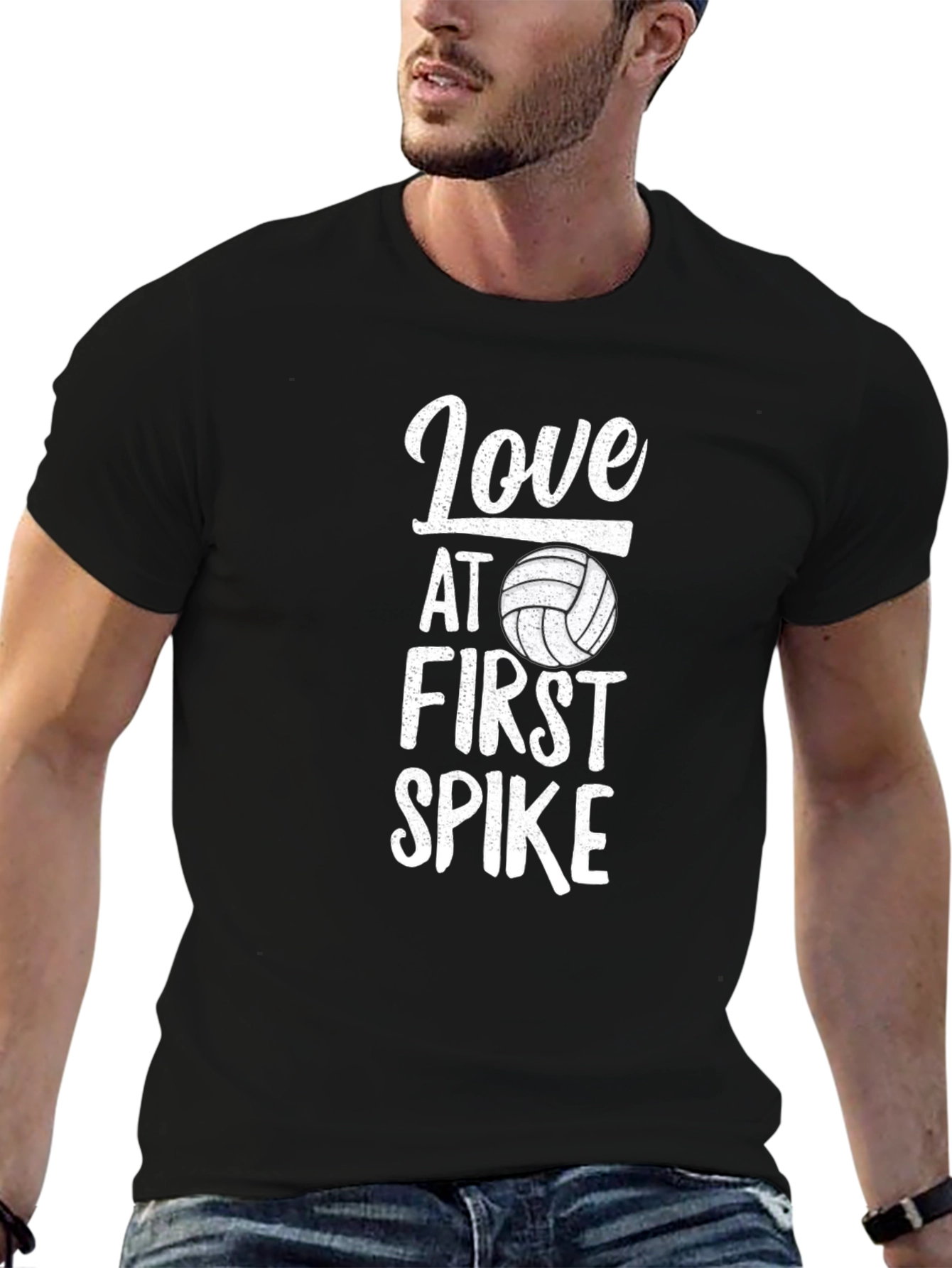 Love at First Spike Volleyball Graphic Tee