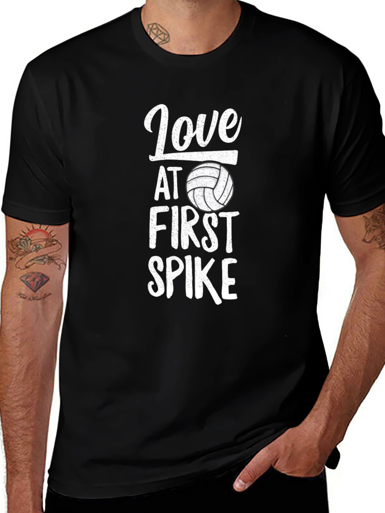 Love at First Spike Volleyball Graphic Tee