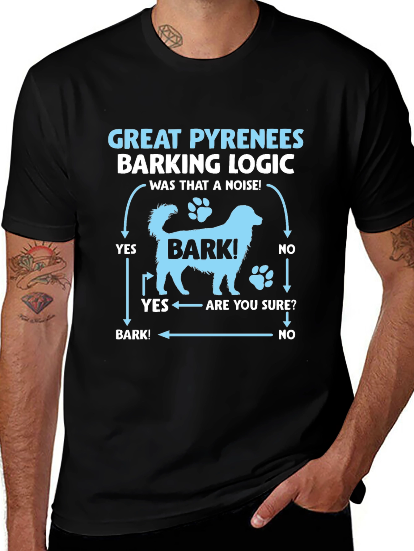 Great Pyrenees Barking Logic T-Shirt