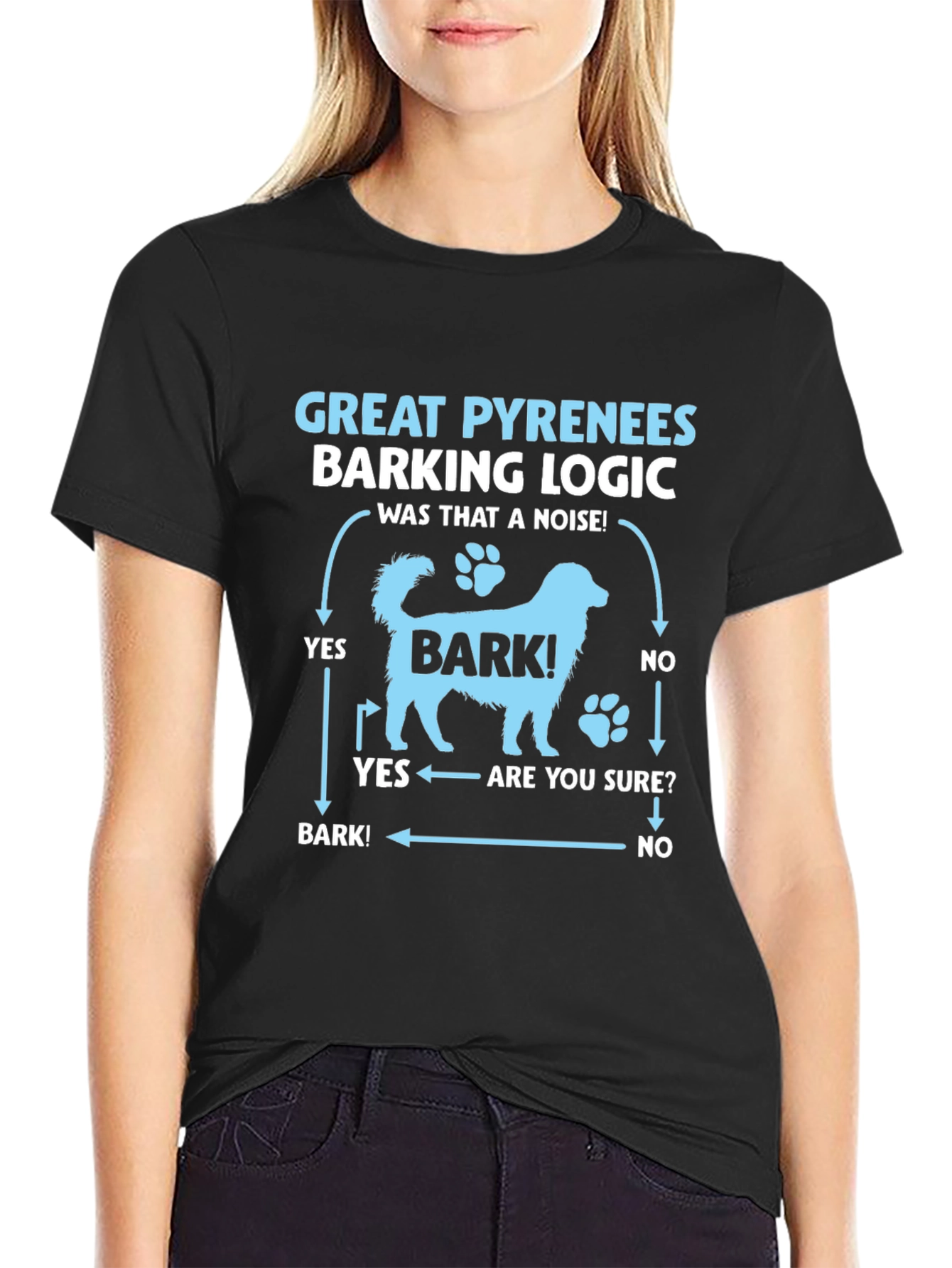 Great Pyrenees Barking Logic T-Shirt