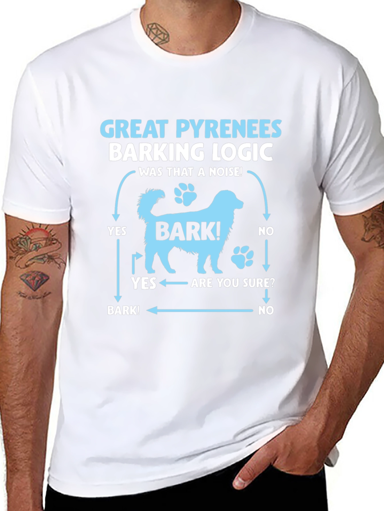Great Pyrenees Barking Logic T-Shirt
