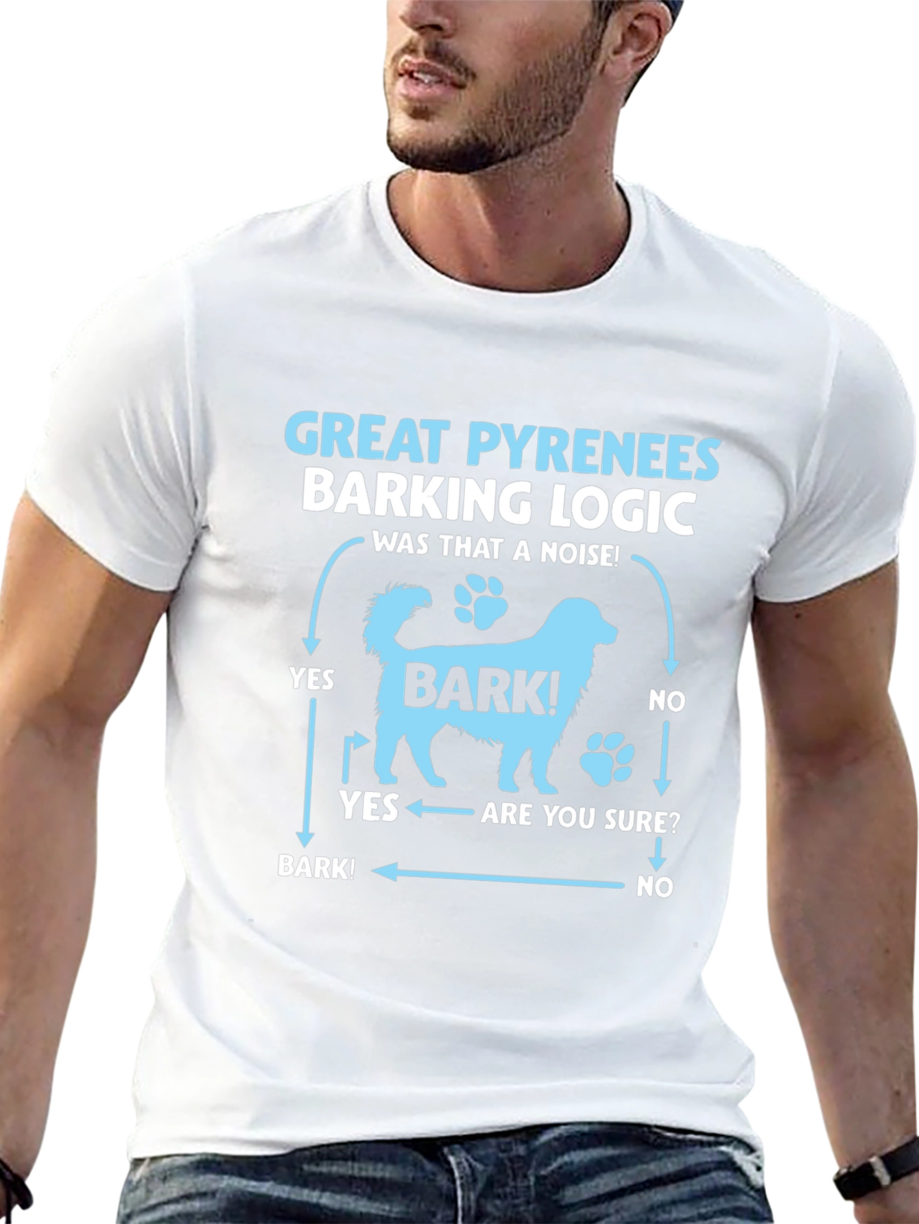 Great Pyrenees Barking Logic T-Shirt