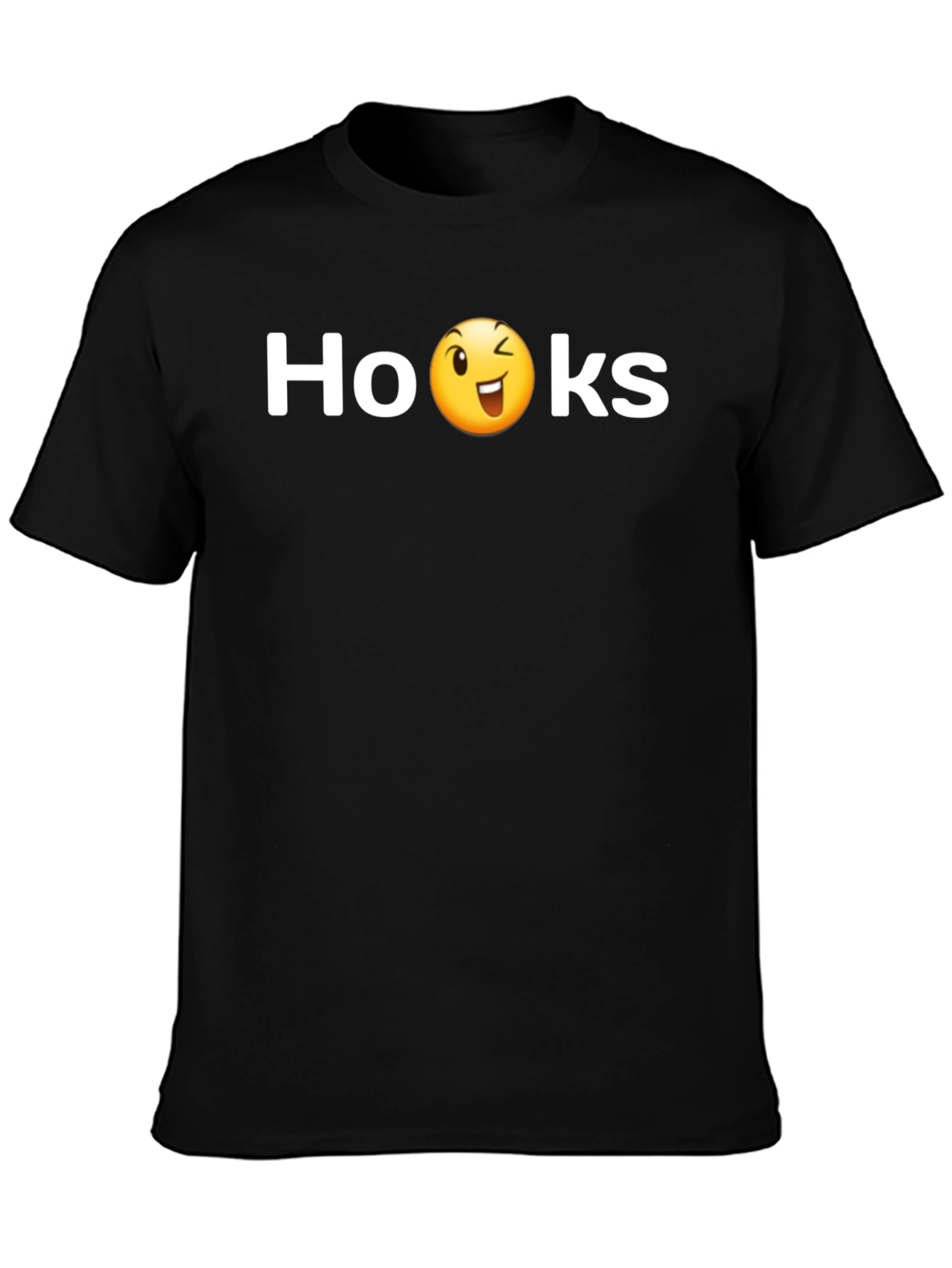 Hooks Funny Emoji Wink Tee