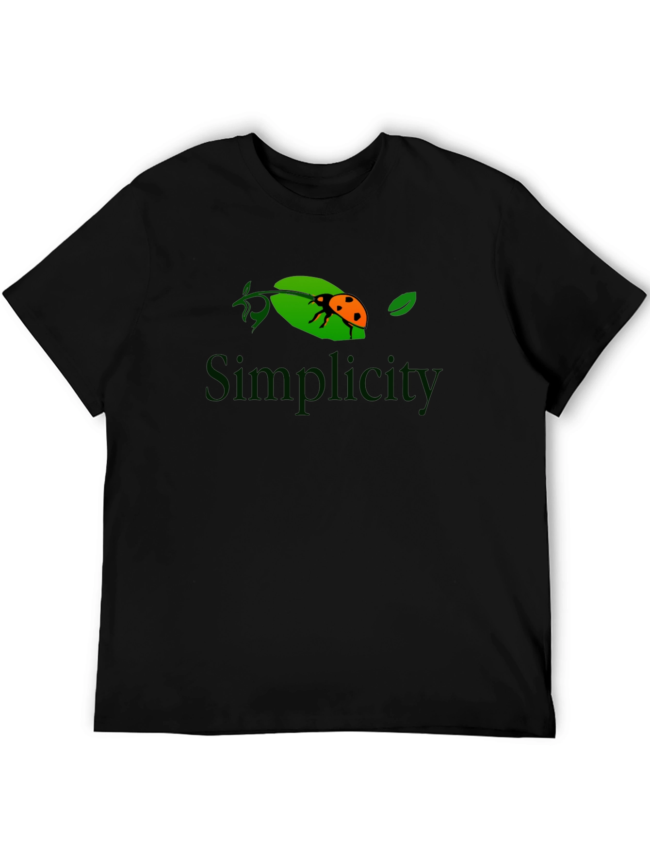 Simplicity Ladybug Graphic Tee - Black