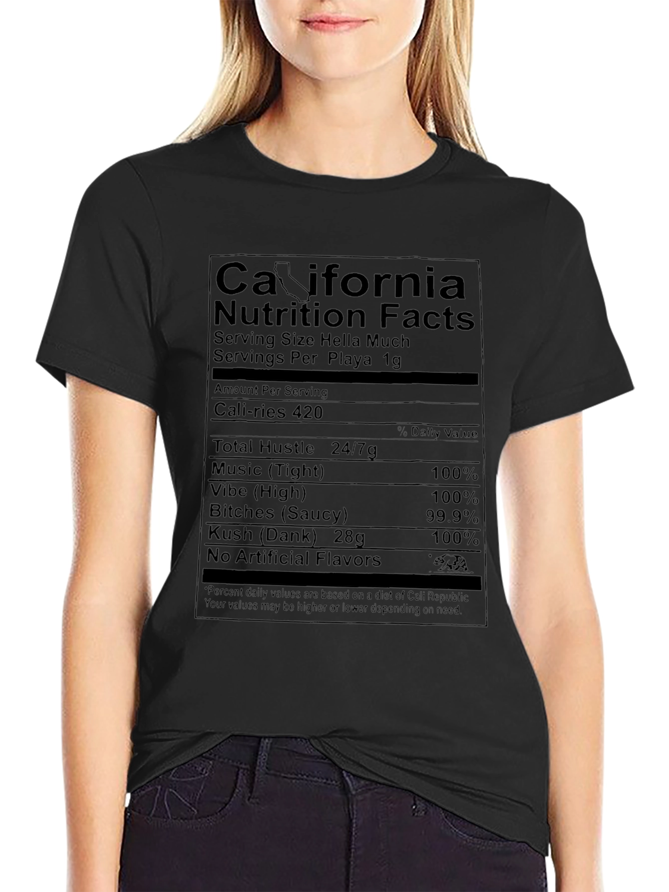 California Nutrition Facts T-Shirt - Cali Vibes
