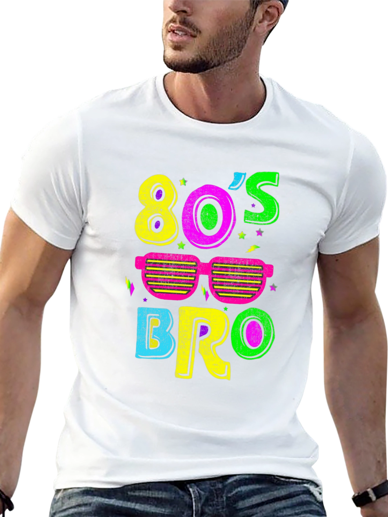 80s Bro Neon Graphic Tee