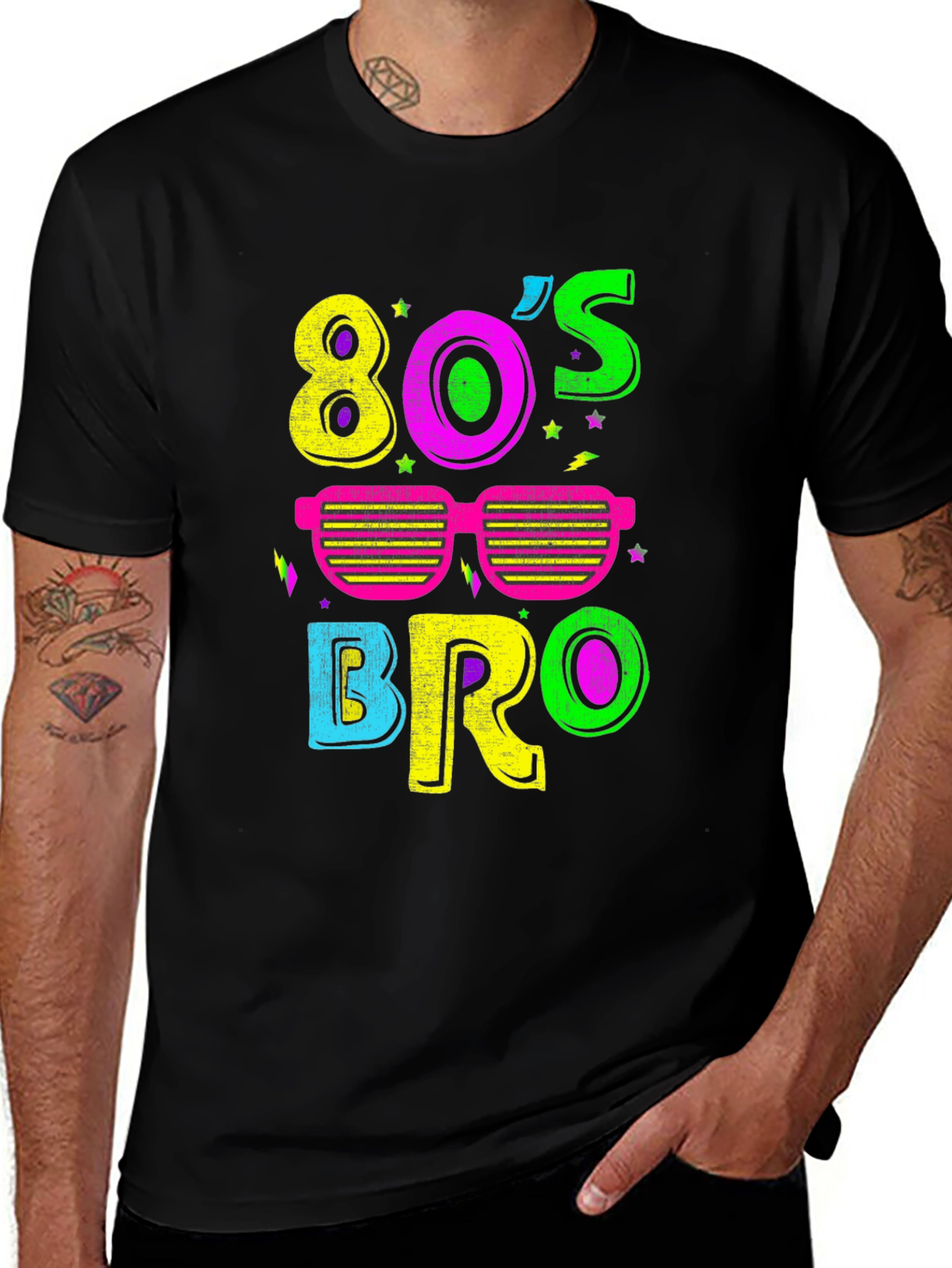 80s Bro Neon Graphic Tee