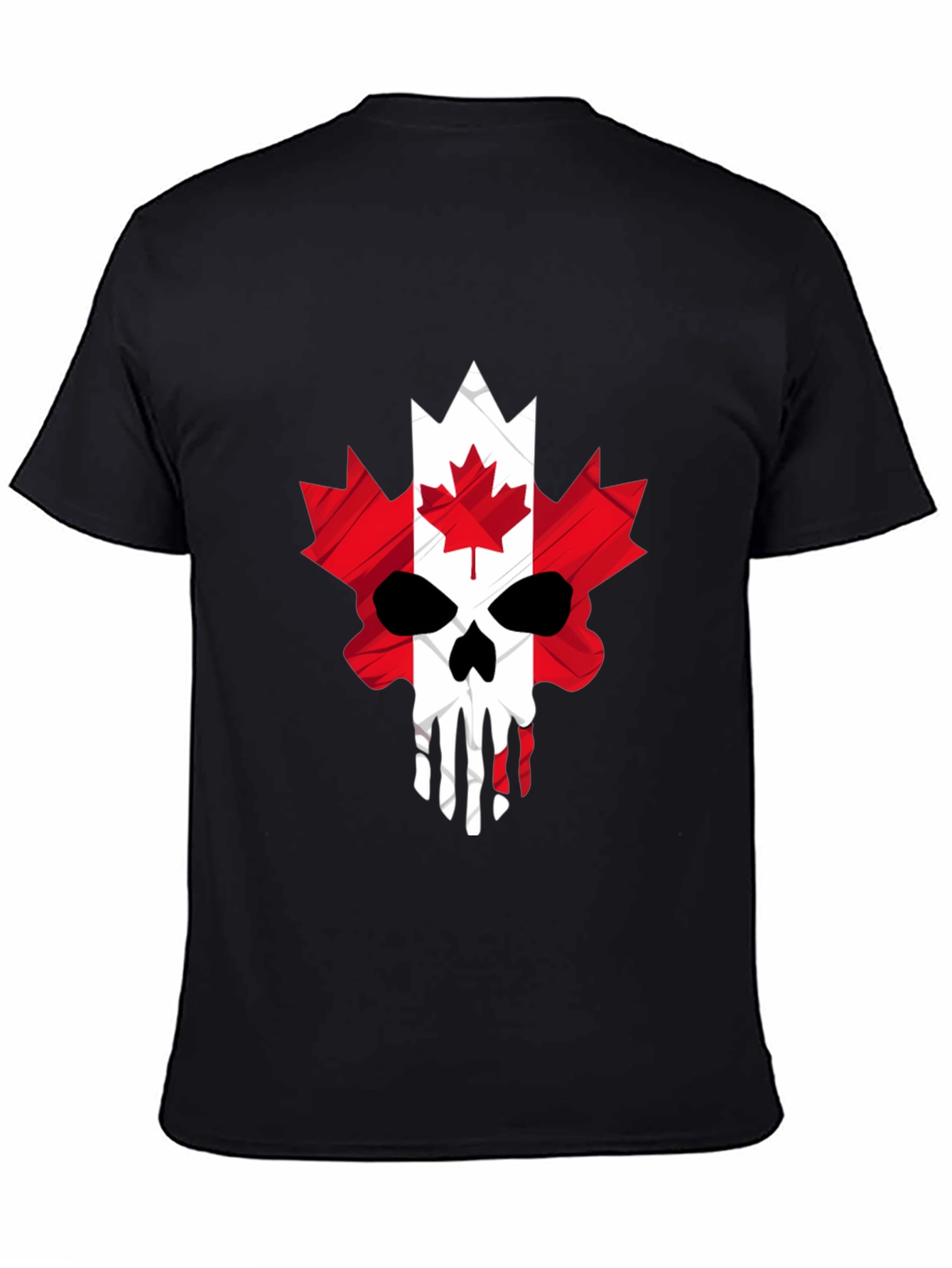 Canadian Skull Flag Graphic T-Shirt