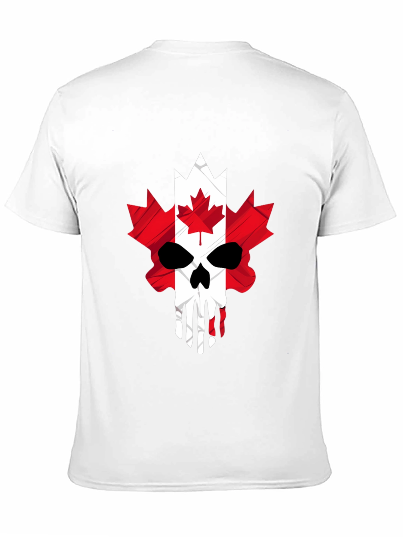 Canadian Skull Flag Graphic T-Shirt