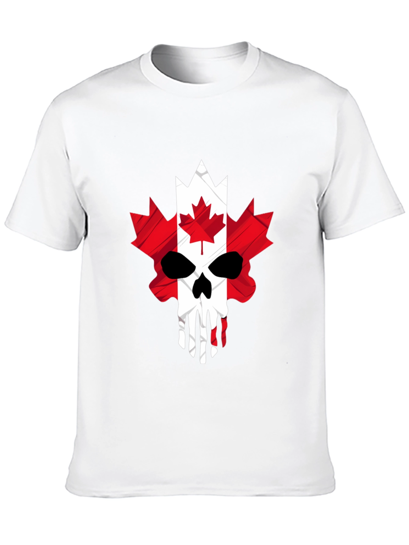 Canadian Skull Flag Graphic T-Shirt