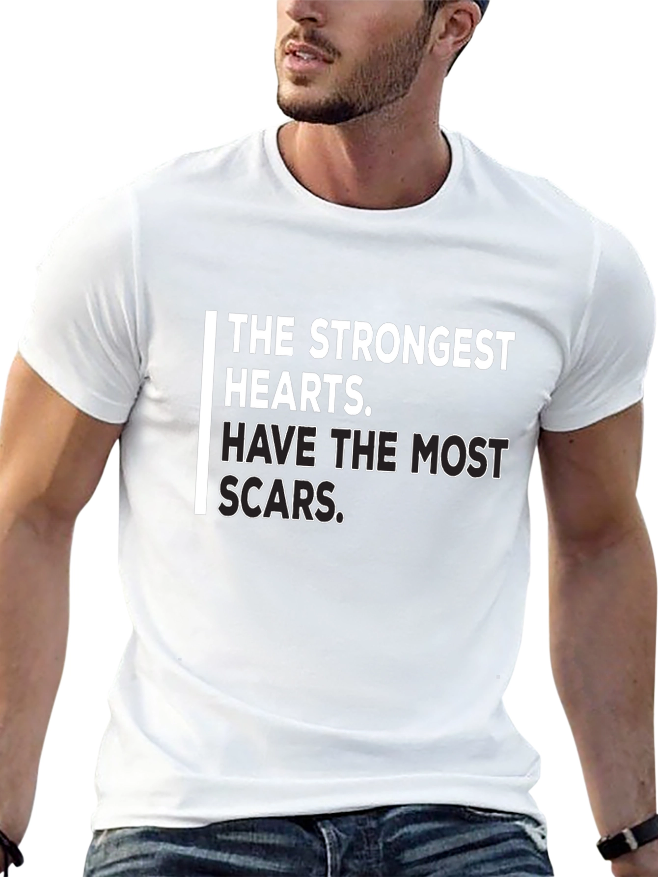 Strongest Hearts Graphic T-Shirt - Inspirational Quote Tee
