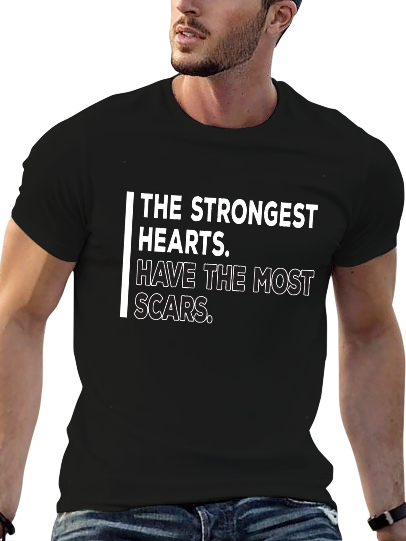 Strongest Hearts Graphic T-Shirt - Inspirational Quote Tee