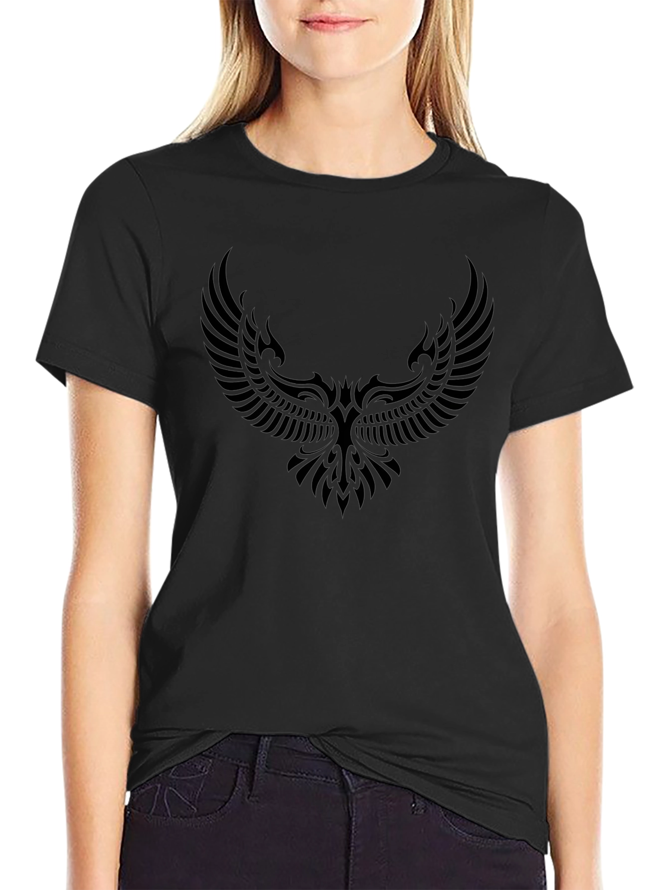 Black Eagle Graphic Print Mens T-Shirt