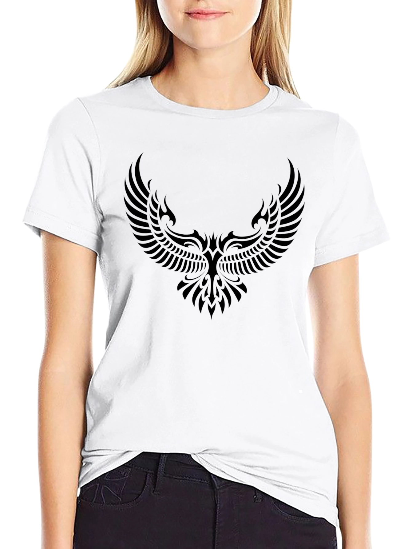 Black Eagle Graphic Print Mens T-Shirt