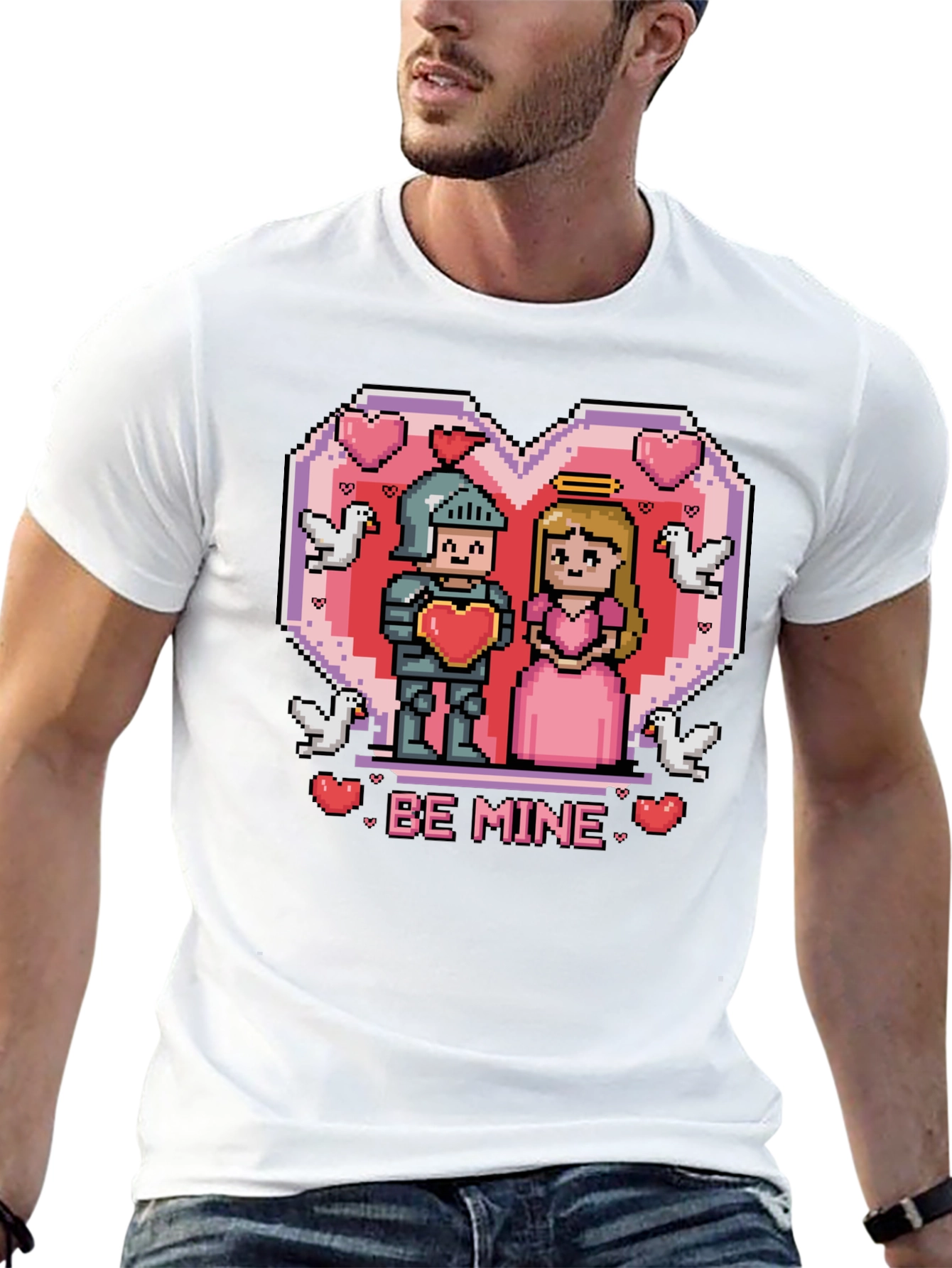 Pixel Knight & Princess Graphic Tee - Be Mine!