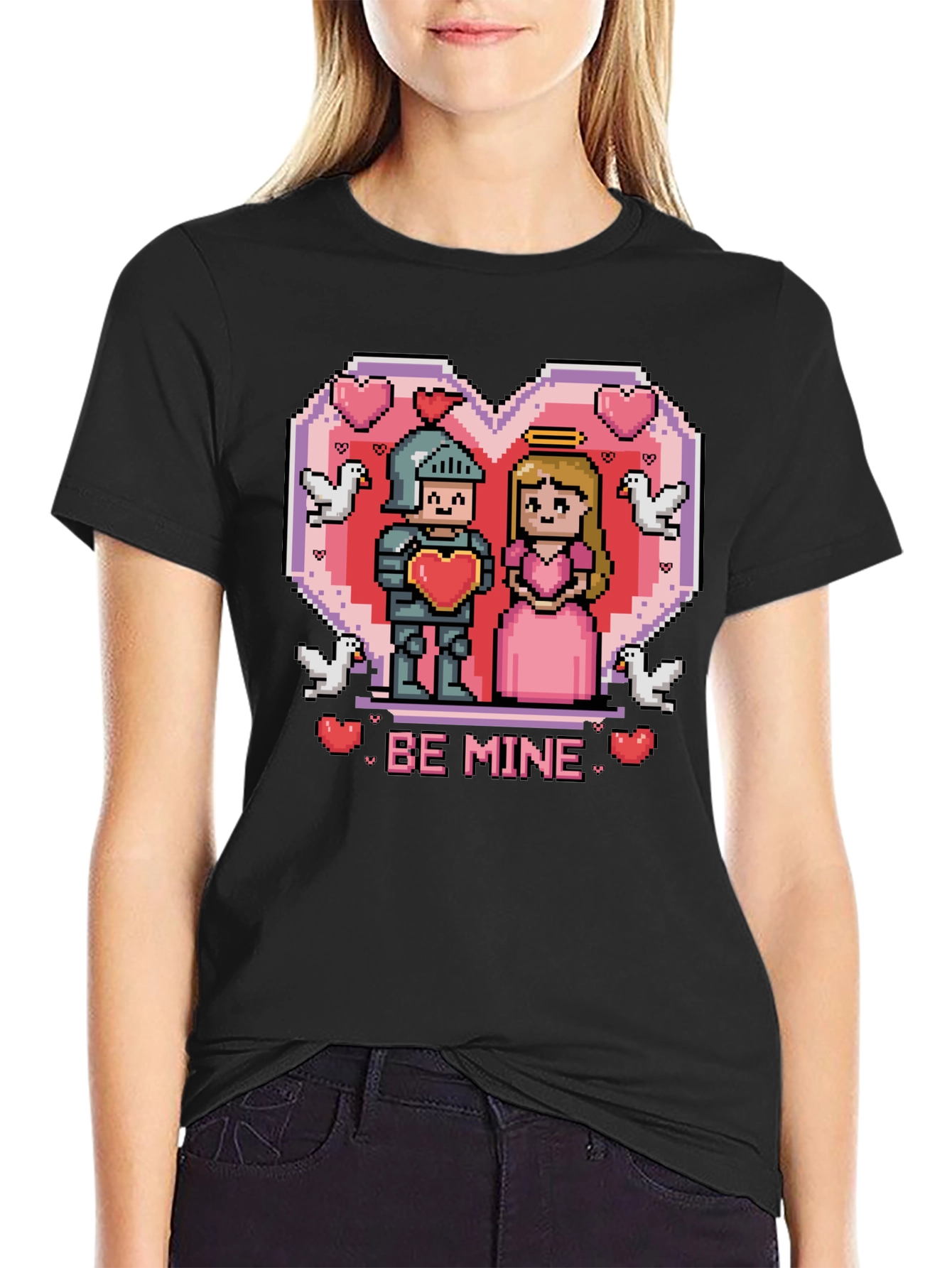 Pixel Knight & Princess Graphic Tee - Be Mine!
