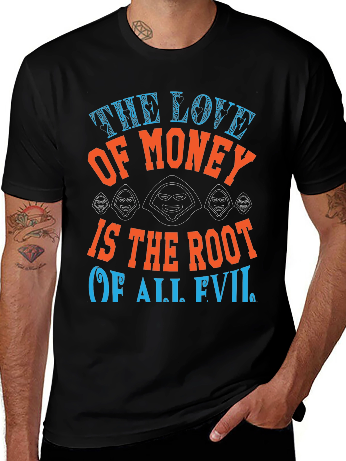 The Love of Money Evil Graphic T-Shirt