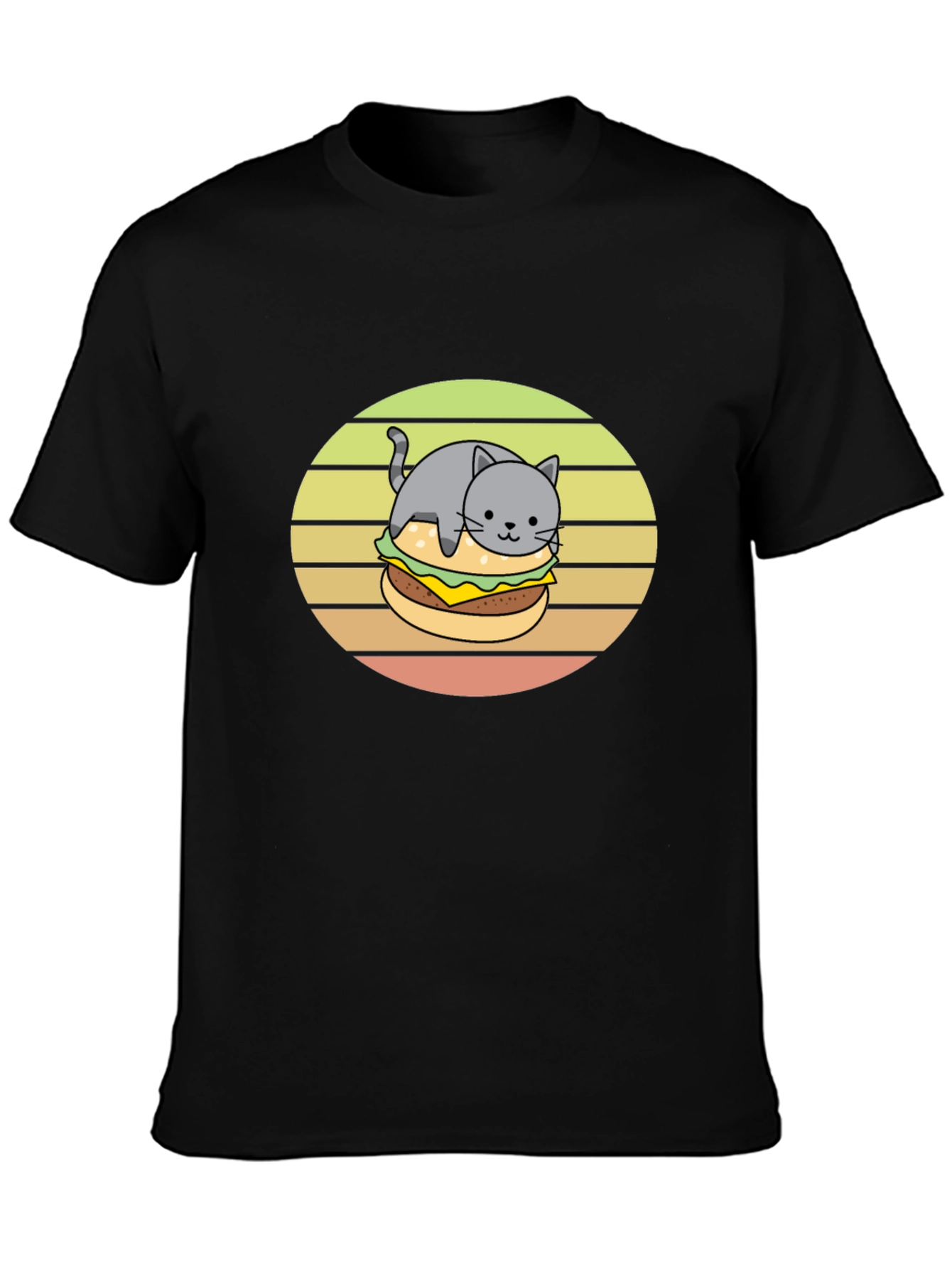 Cat Burger T-Shirt Funny Tee
