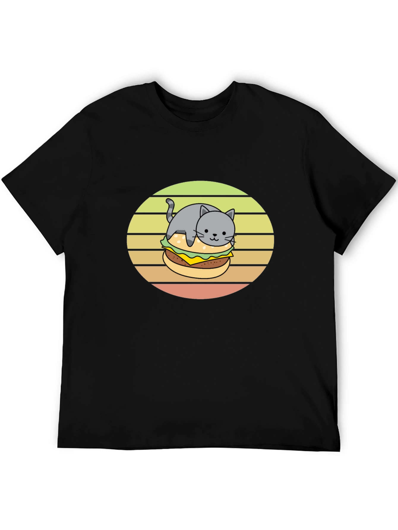 Cat Burger T-Shirt Funny Tee