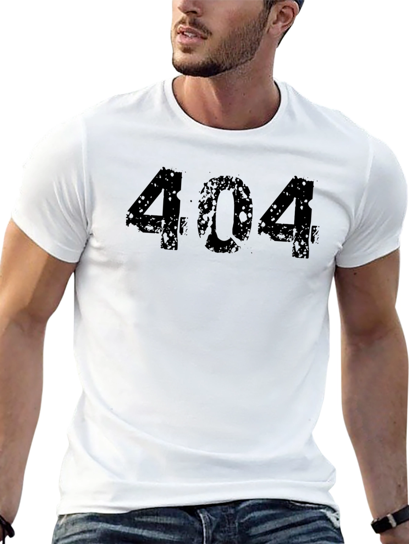 Error 404 T-Shirt - Distressed Graphic Tee