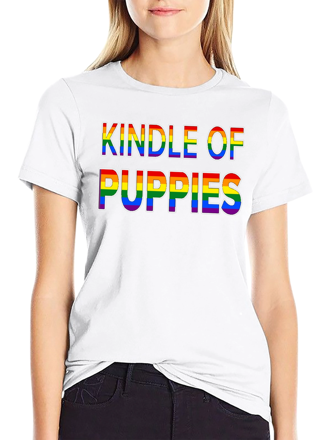 Kindle of Puppies Rainbow Pride T-Shirt