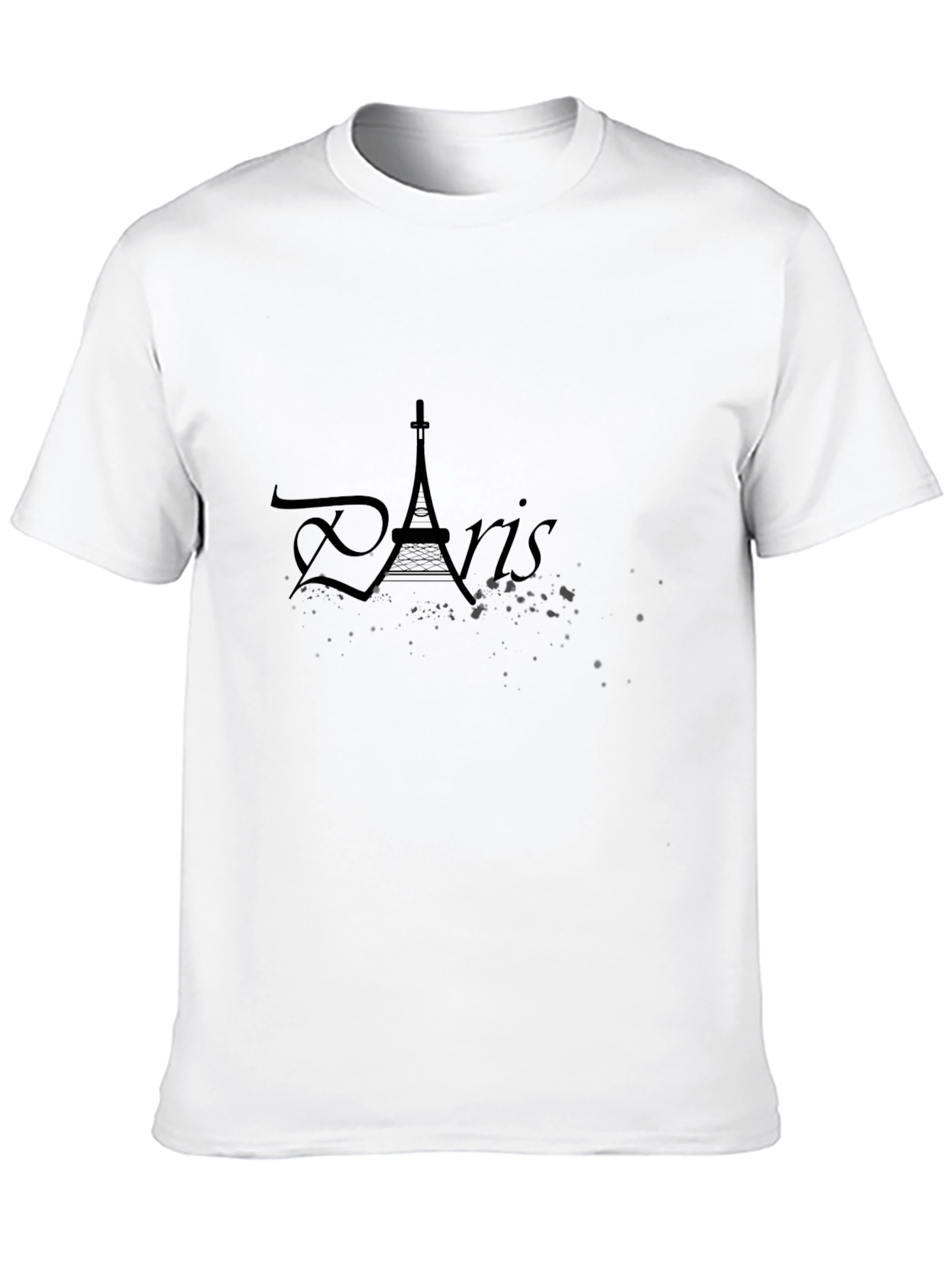 Paris Eiffel Tower Black T-Shirt