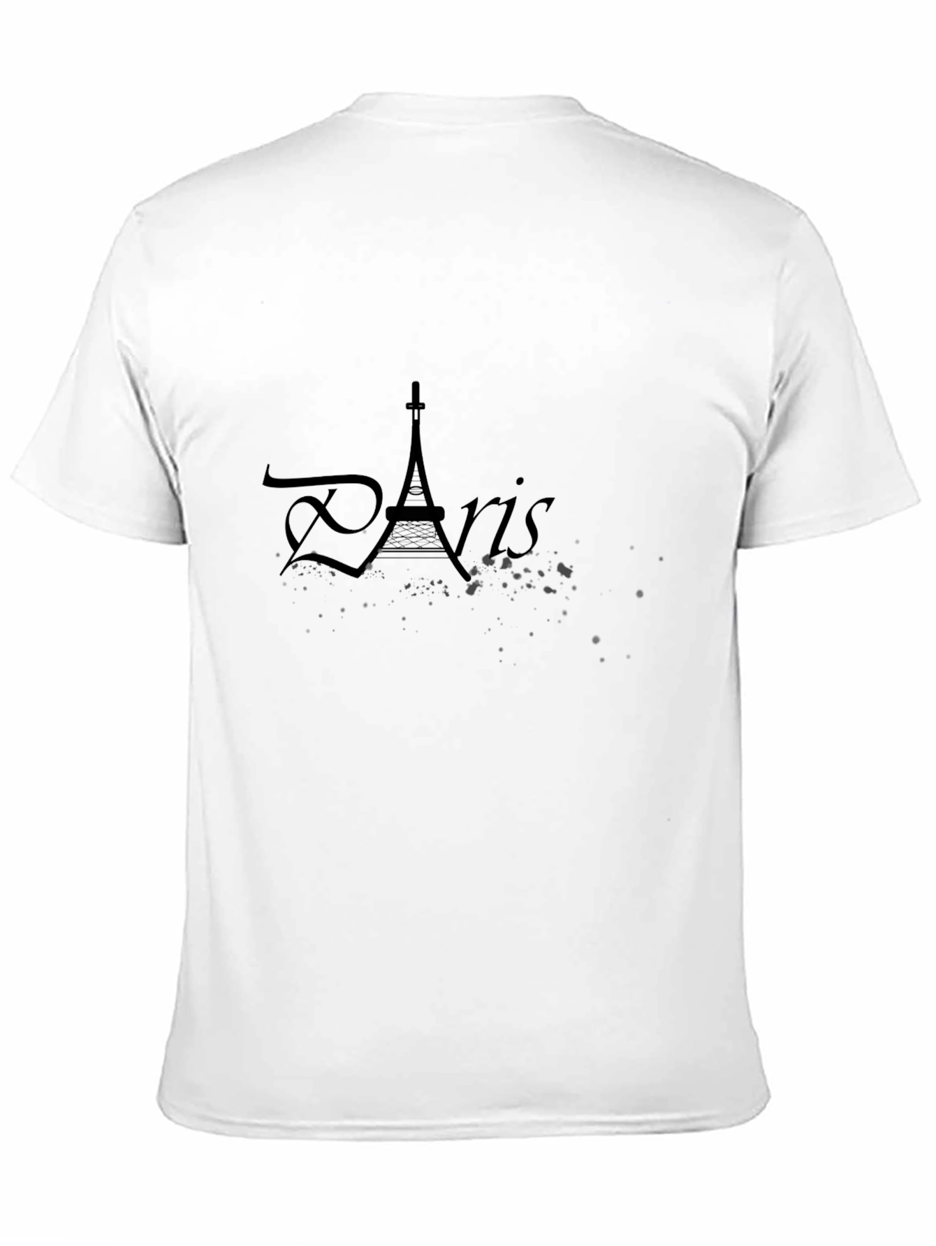 Paris Eiffel Tower Black T-Shirt