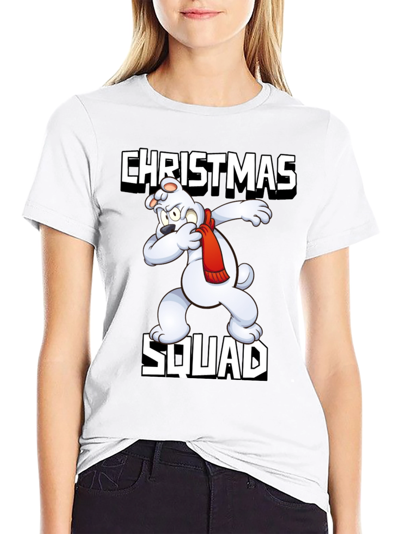Christmas Squad T-Shirt Dabbing Polar Bear