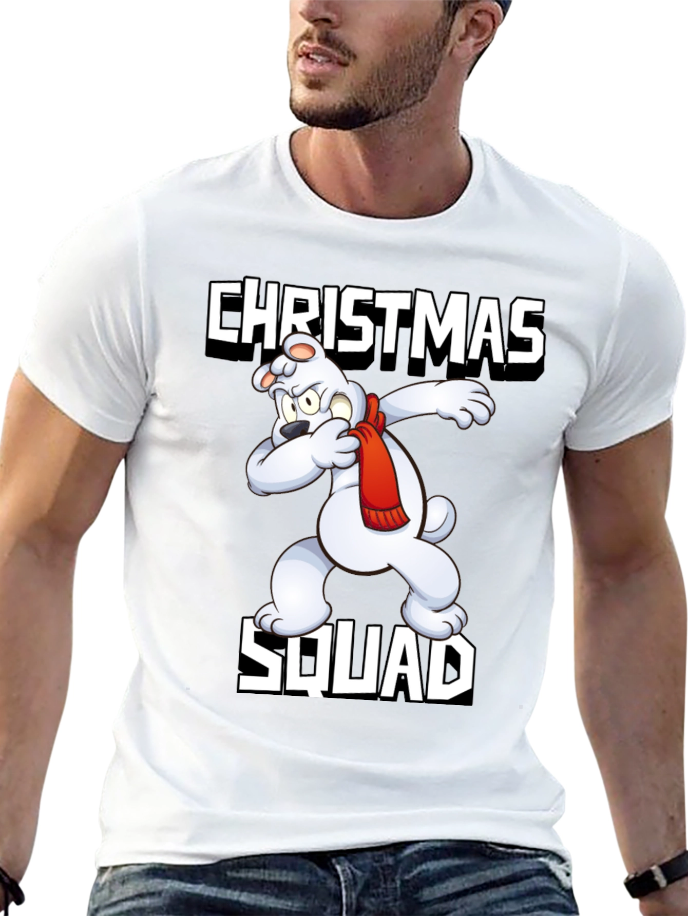 Christmas Squad T-Shirt Dabbing Polar Bear