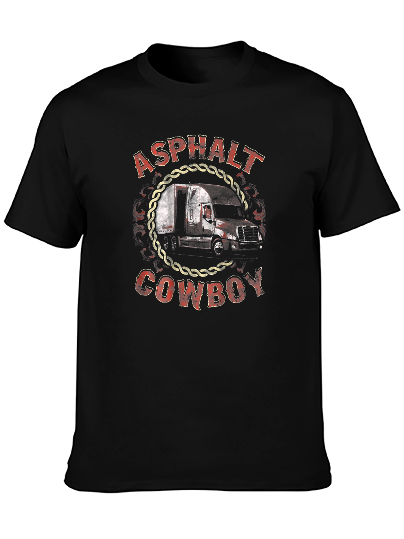 Asphalt Cowboy Trucker T-Shirt - Cool Graphic Tee