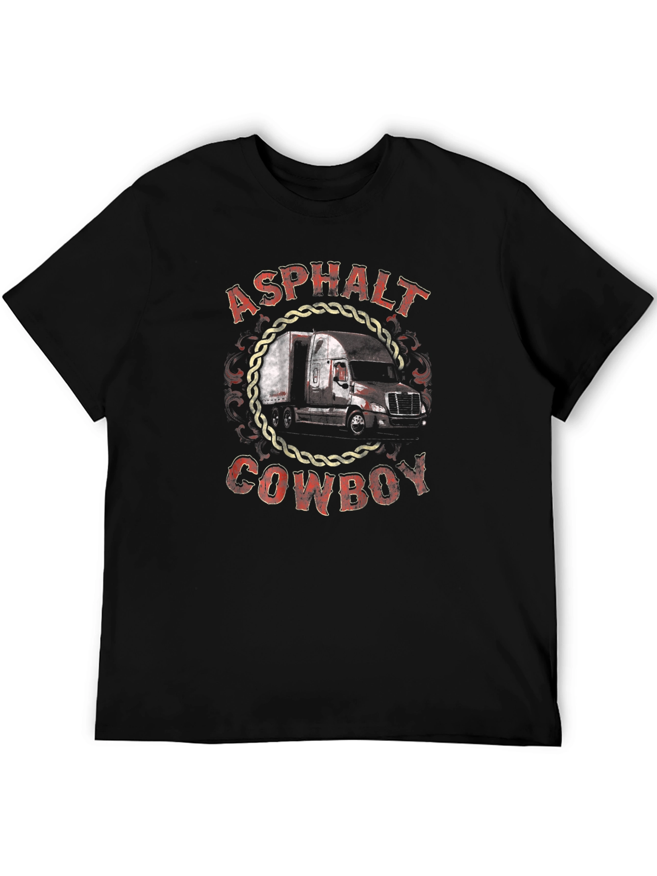 Asphalt Cowboy Trucker T-Shirt - Cool Graphic Tee