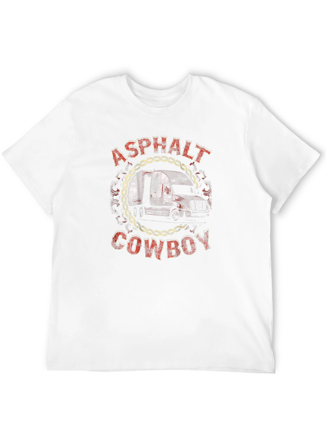 Asphalt Cowboy Trucker T-Shirt - Cool Graphic Tee