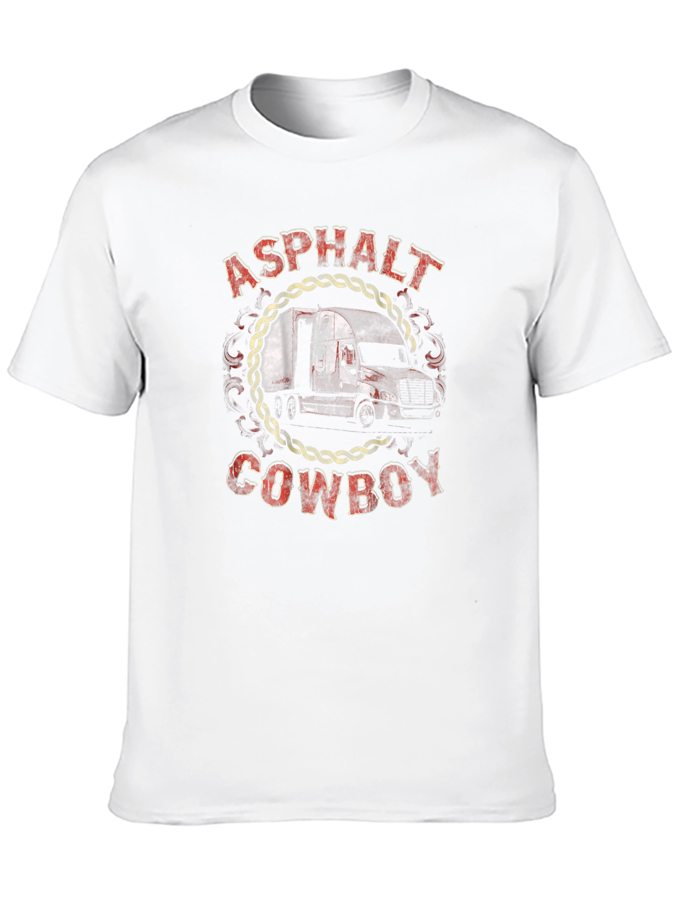 Asphalt Cowboy Trucker T-Shirt - Cool Graphic Tee