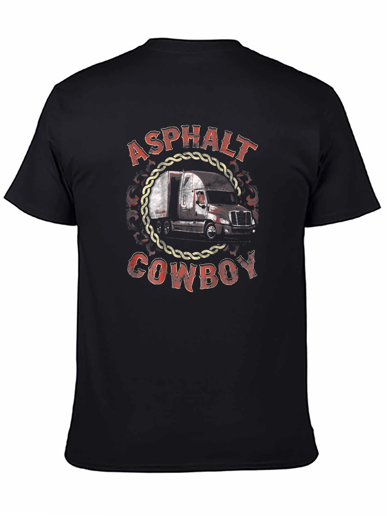 Asphalt Cowboy Trucker T-Shirt - Cool Graphic Tee