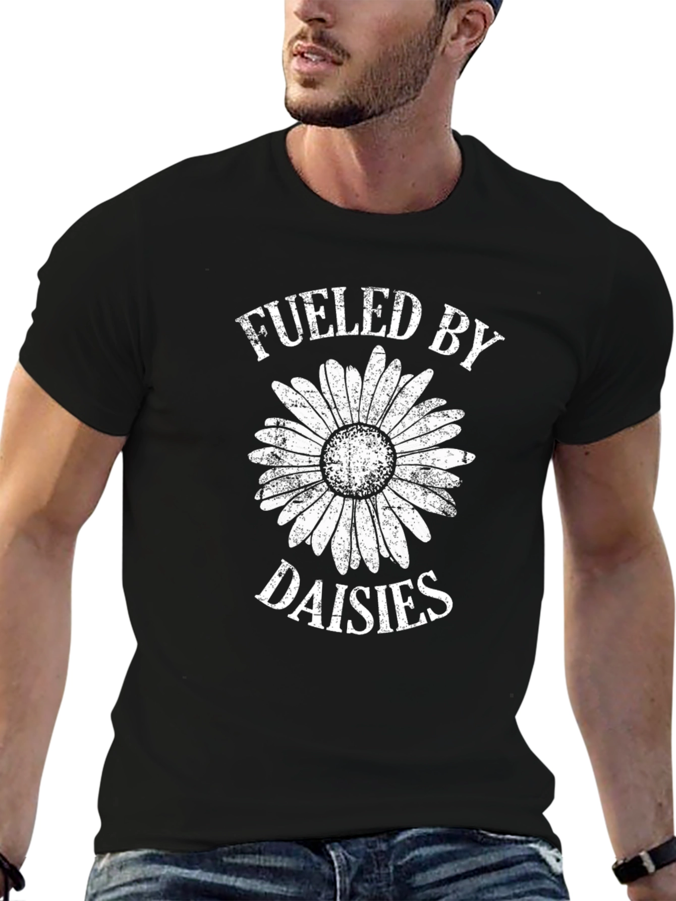 Fueled by Daisies Black Graphic Tee