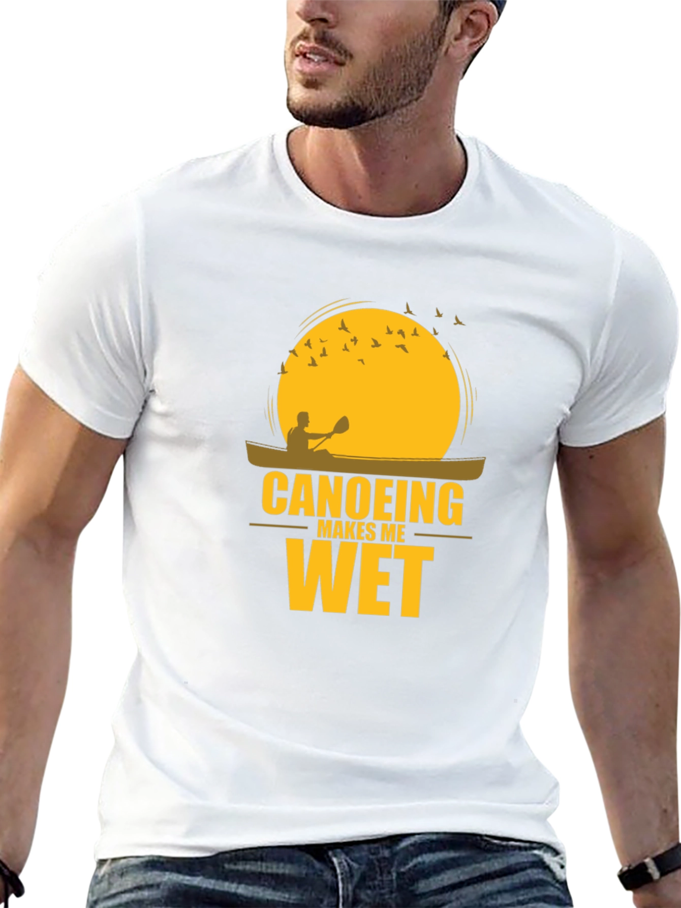 Canoeing Makes Me Wet Black T-Shirt