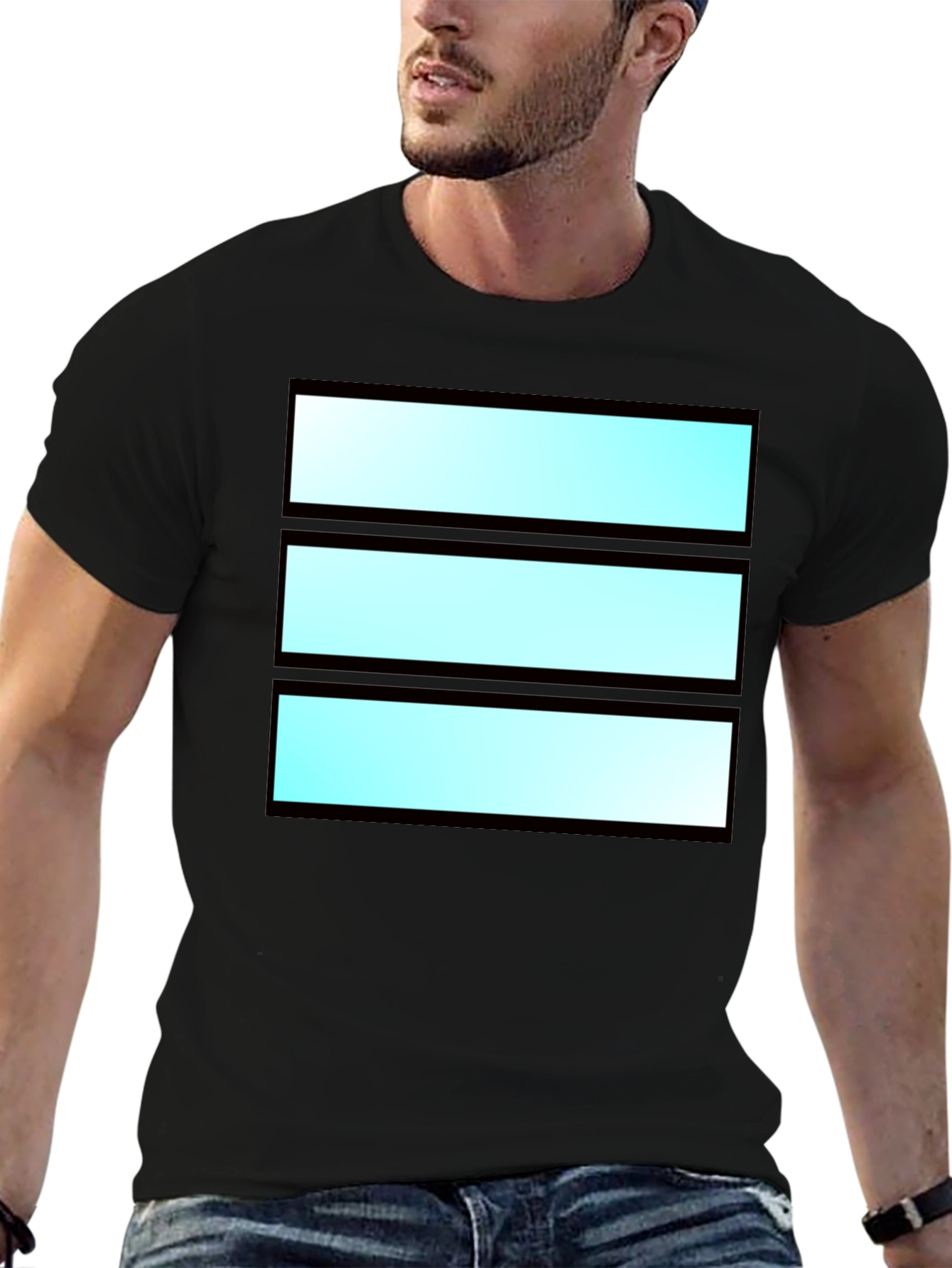 Modern Striped Graphic Tee - Cool Casual Wear